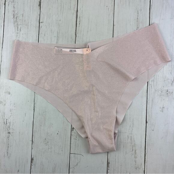 NWT Victoria’s Secret Pink Shimmer Cheeky No Show Panties Underwear Size XL - Picture 1 of 8